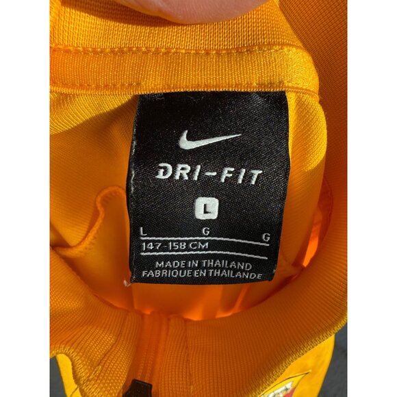 Nike Jacket Boys Size Large Yellow Logo Full Zip Italia Roma Soccer Futbol Youth - Picture 5 of 13